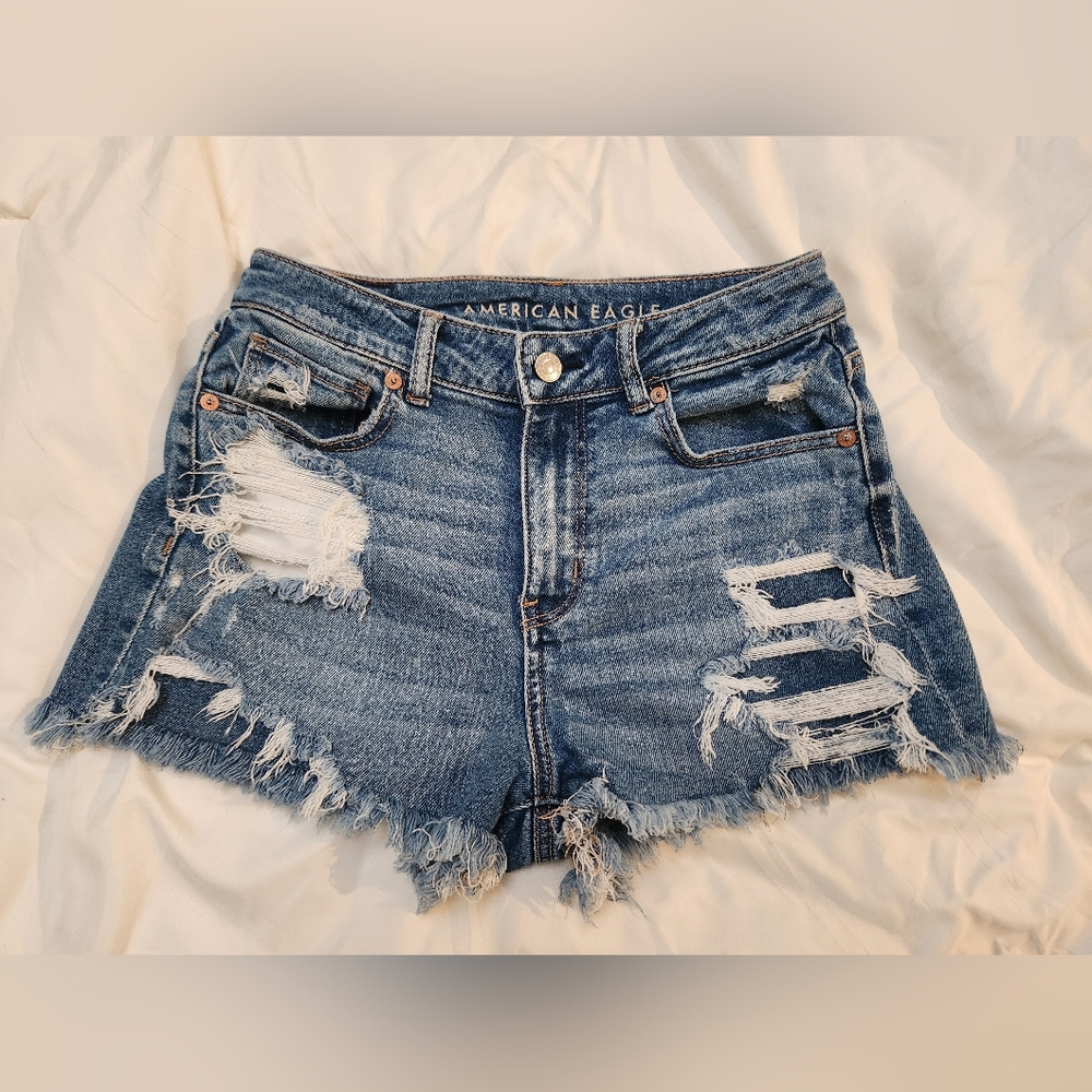 American Eagle Distressed Mom Shorts